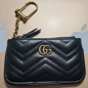 Gucci Black and Gold Key & Card Holder